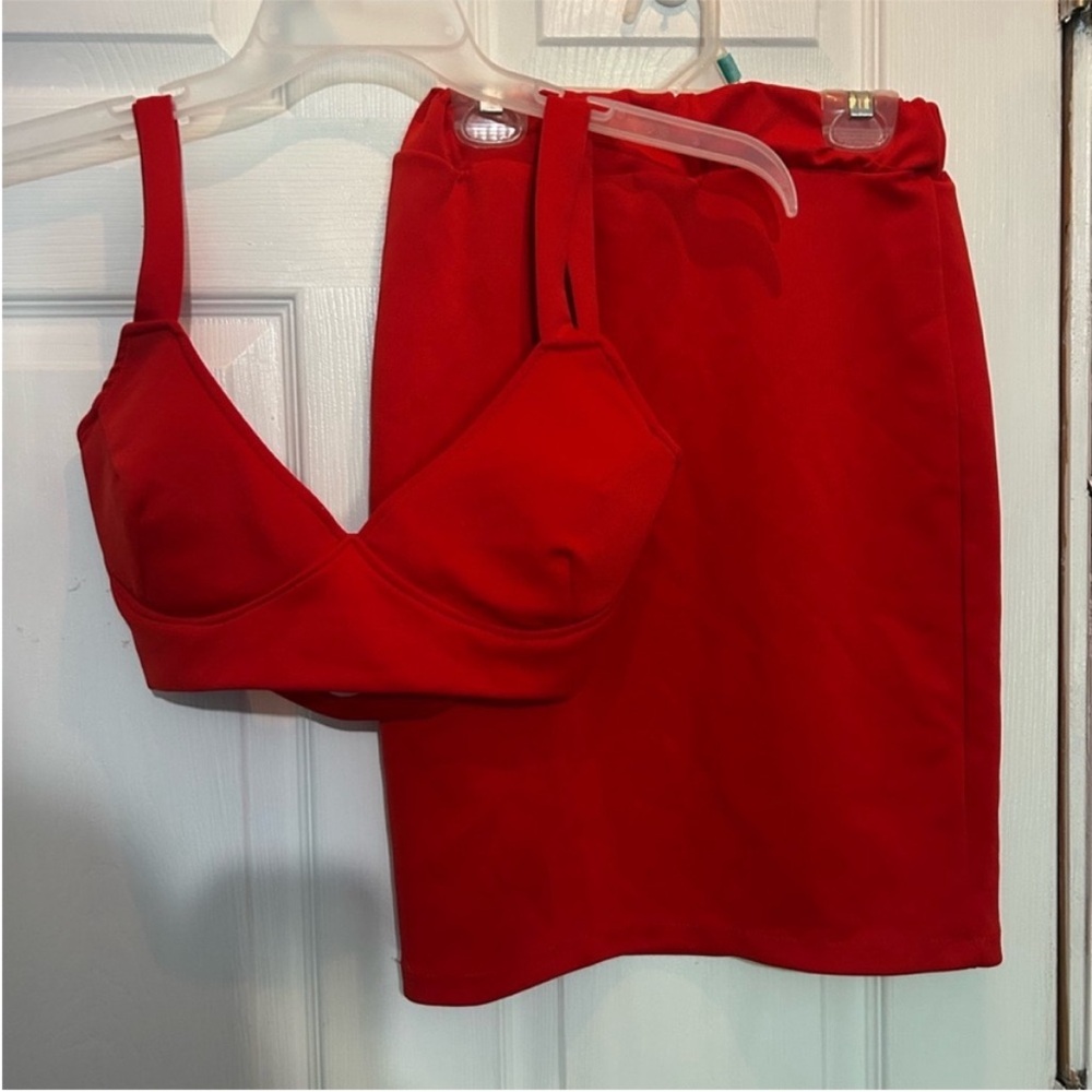 Red Two-Piece Set - Picture 3 of 6